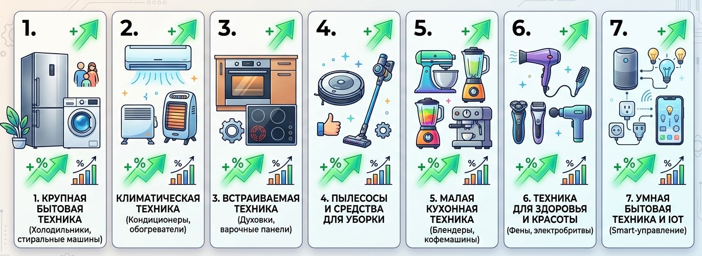 Топ-7 категорий бытовой техники