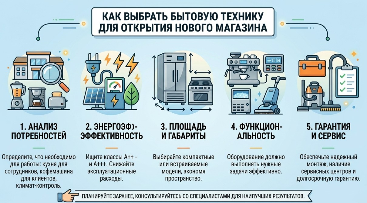 Как выбрать бытовую технику для открытия нового магазина